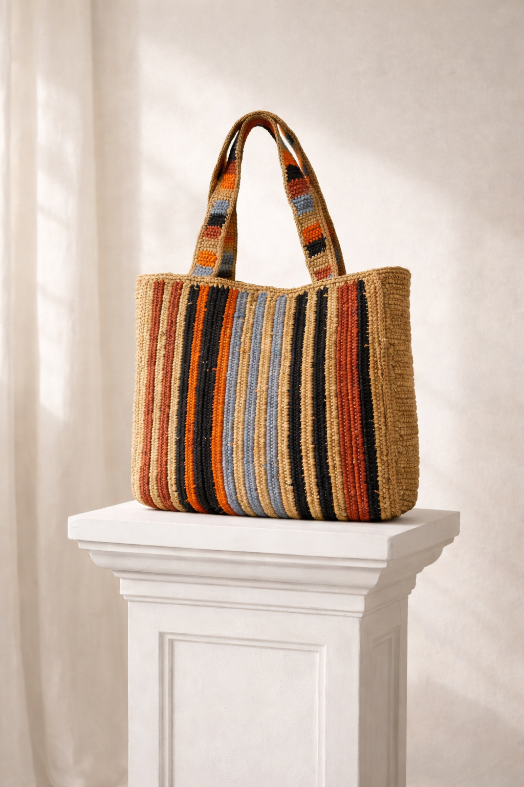 Sac cabas en raphia artisanal I