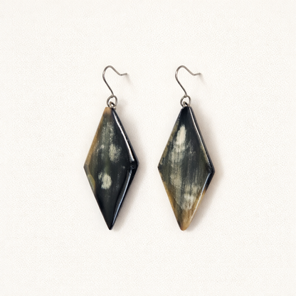 Boucles d'oreilles Courcelles – Corne de Zébu Artisanale
