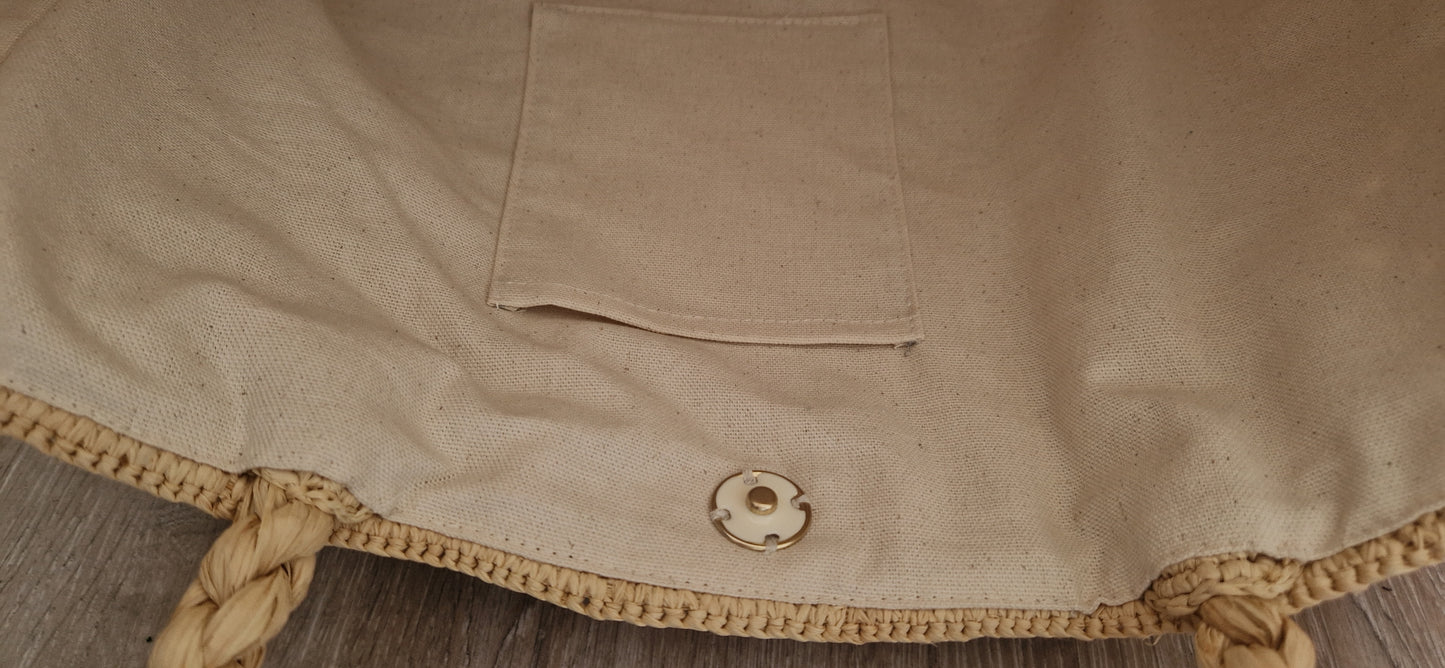 Sac LENA NATURE – Grand Cabas en Raphia Naturel Fait Main | Mahay Paris