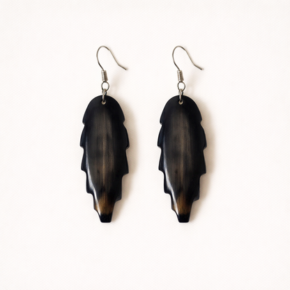 Boucles d'oreilles Pigalle – Corne de Zébu Artisanale