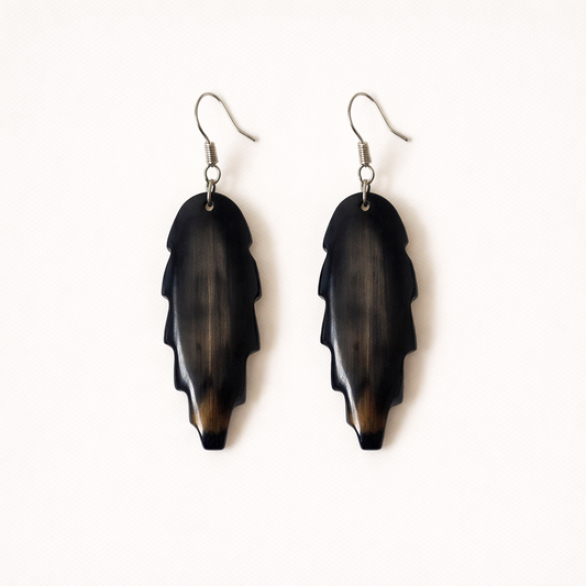 Boucles d'oreilles Pigalle – Corne de Zébu Artisanale