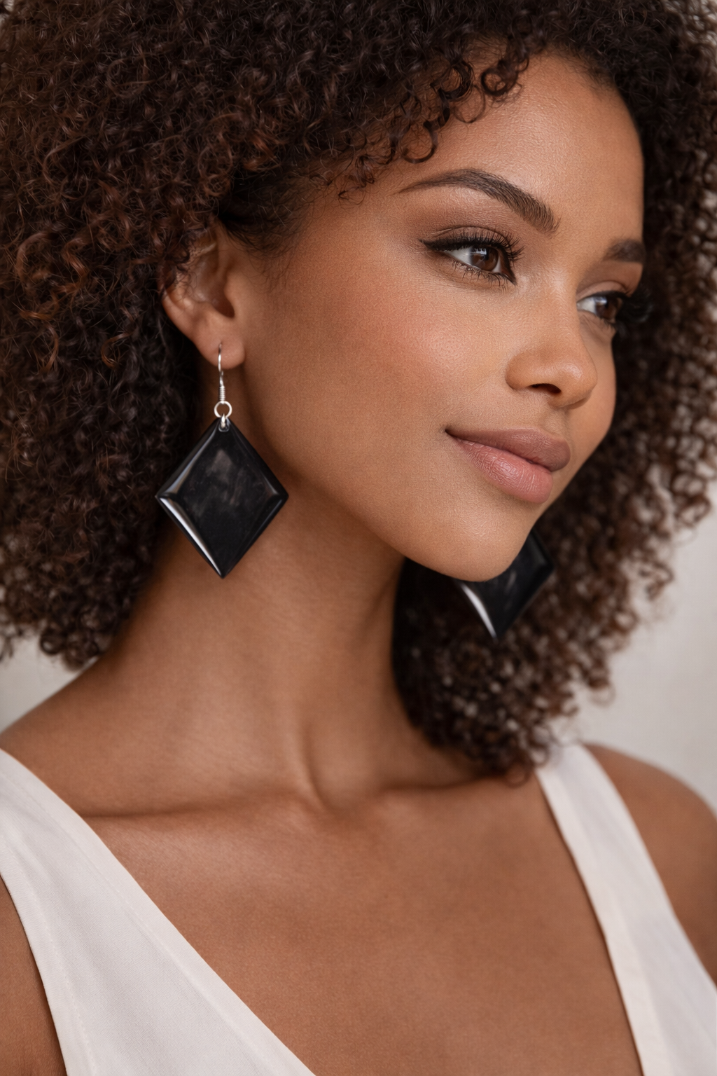 Boucles d'oreilles Vendôme – Corne de Zébu Artisanale
