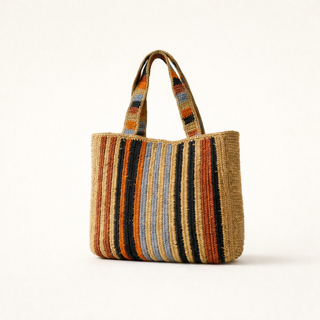 Sac cabas en raphia artisanal I
