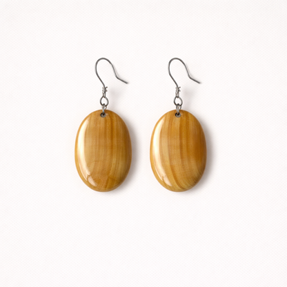 Boucles d'oreilles Tuileries – Corne de Zébu Artisanale