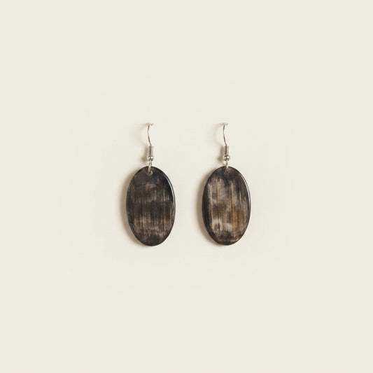 Boucles d'Oreilles en Corne Naturelle Laura | Bijou Artisanal Madagascar – Mahay Paris