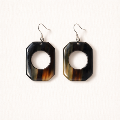 Boucles d'oreilles Oberkampf – Corne de Zébu Artisanale