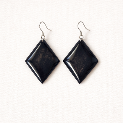 Boucles d'oreilles Vendôme – Corne de Zébu Artisanale