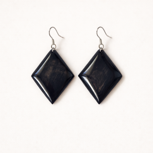 Boucles d'oreilles Vendôme – Corne de Zébu Artisanale