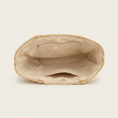 Sac LENA NATURE – Grand Cabas en Raphia Naturel Fait Main | Mahay Paris