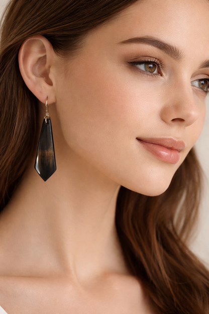 Boucles d'oreilles Saint-Honoré – Corne de Zébu Artisanale