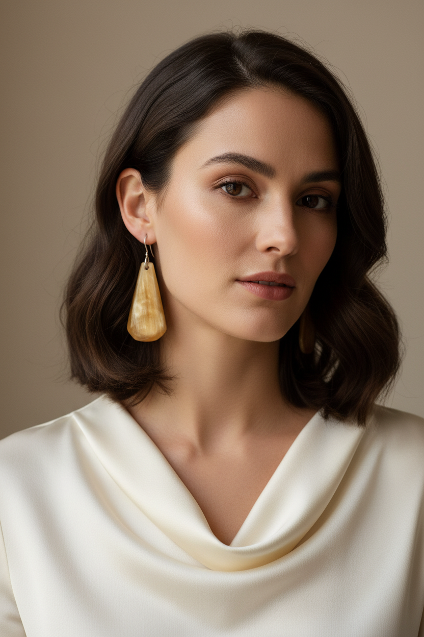 Boucles d'oreilles miel doré