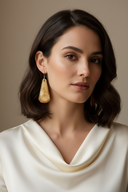 Boucles d'oreilles miel doré