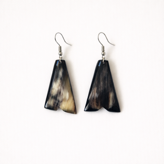 Boucles d'oreilles Victoire – Corne de Zébu Artisanale
