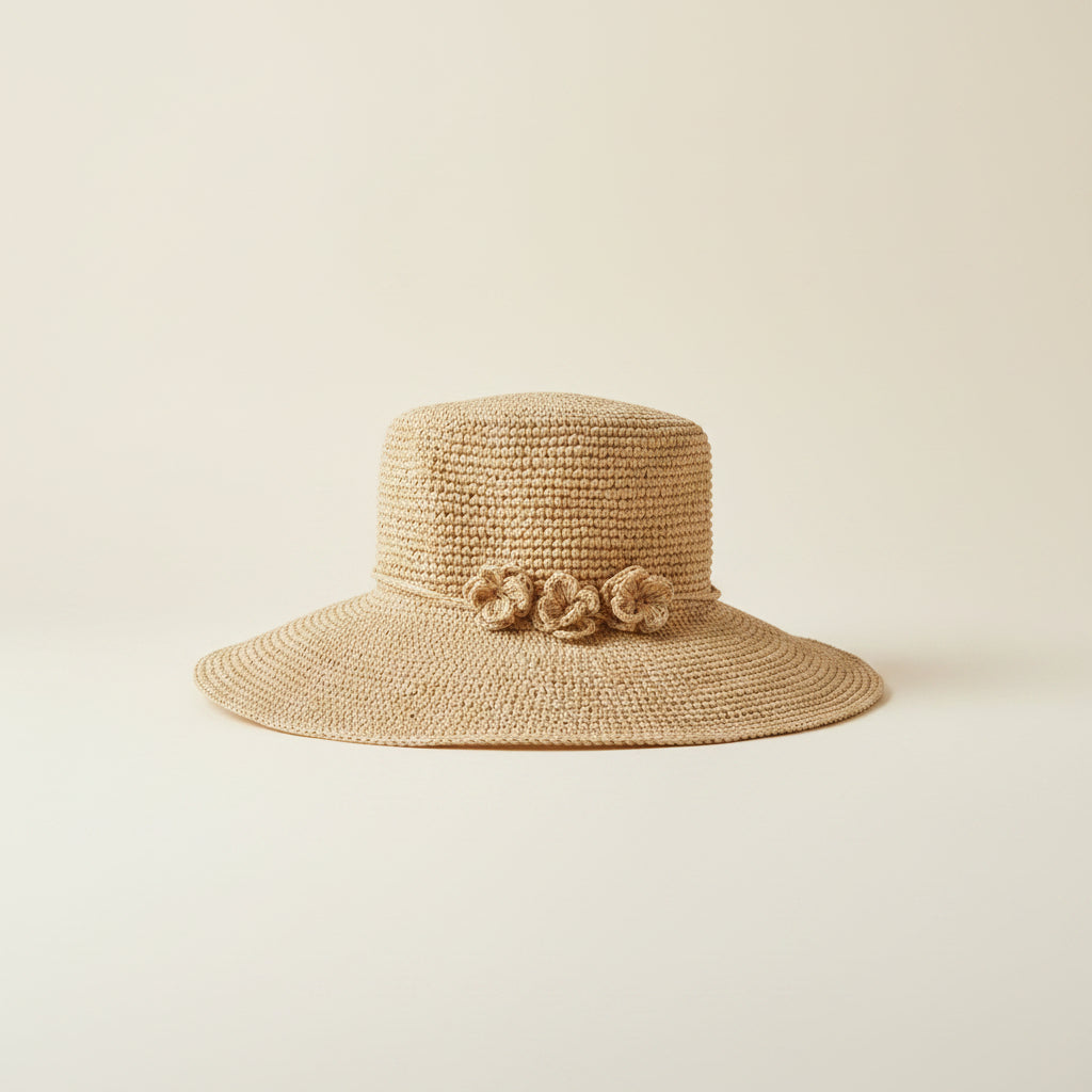 Chapeau Rosea Nature – Chapeau artisanal en fibre naturelle | Mahay Paris