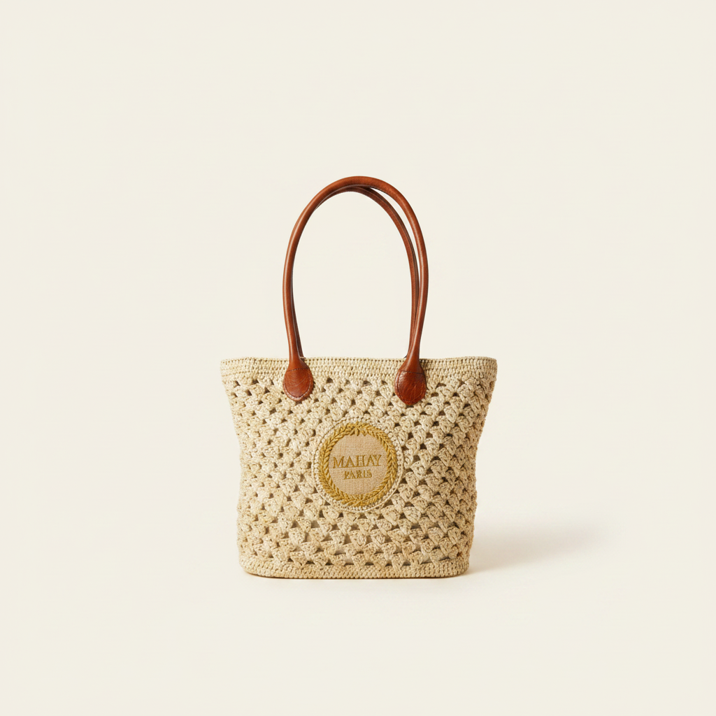 Sac SummerVibes PM – Petit Cabas en Raphia Fait Main | Mahay Paris